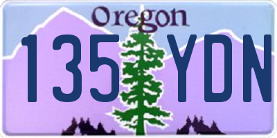 OR license plate 135YDN