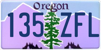 OR license plate 135ZFL