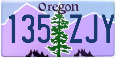 OR license plate 135ZJY