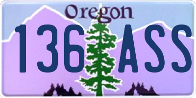 OR license plate 136ASS