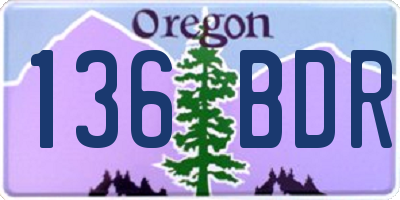 OR license plate 136BDR