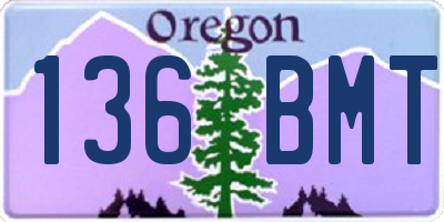 OR license plate 136BMT