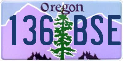 OR license plate 136BSE