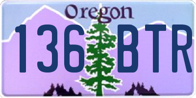 OR license plate 136BTR