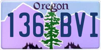 OR license plate 136BVI