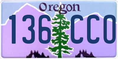 OR license plate 136CCO
