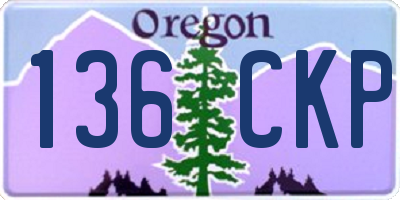 OR license plate 136CKP