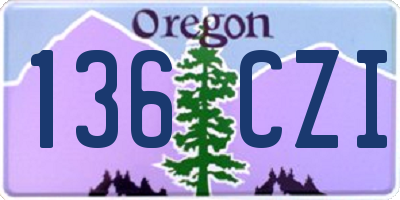 OR license plate 136CZI