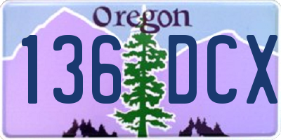 OR license plate 136DCX