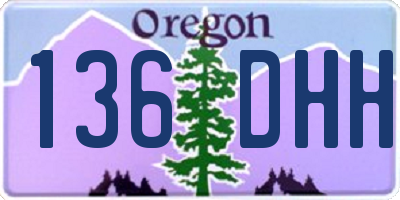 OR license plate 136DHH