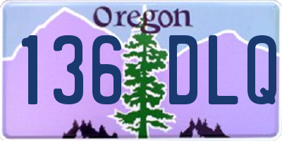 OR license plate 136DLQ