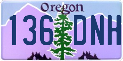 OR license plate 136DNH