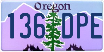 OR license plate 136DPE