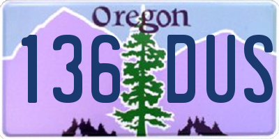 OR license plate 136DUS