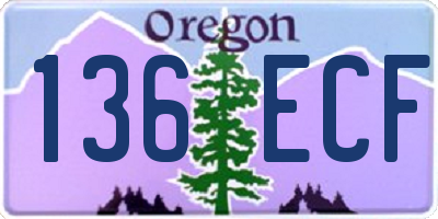 OR license plate 136ECF