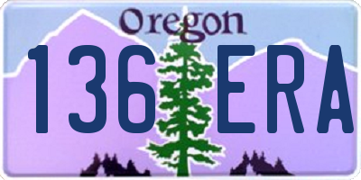 OR license plate 136ERA