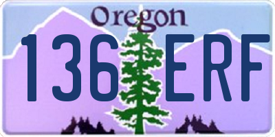 OR license plate 136ERF