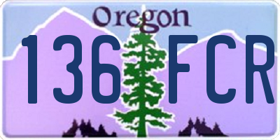OR license plate 136FCR