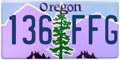 OR license plate 136FFG
