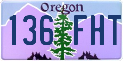 OR license plate 136FHT