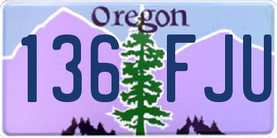 OR license plate 136FJU