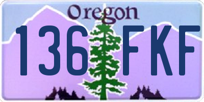 OR license plate 136FKF