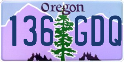 OR license plate 136GDQ