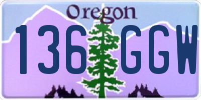 OR license plate 136GGW