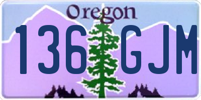 OR license plate 136GJM