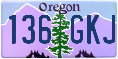 OR license plate 136GKJ