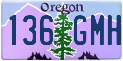 OR license plate 136GMH