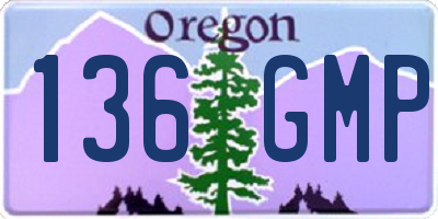 OR license plate 136GMP