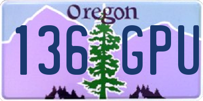 OR license plate 136GPU