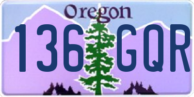 OR license plate 136GQR