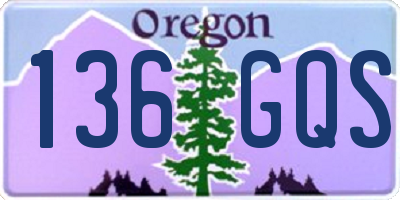 OR license plate 136GQS
