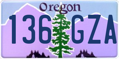 OR license plate 136GZA