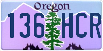 OR license plate 136HCR