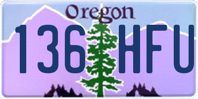OR license plate 136HFU