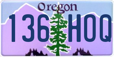 OR license plate 136HOQ