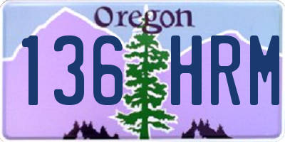 OR license plate 136HRM