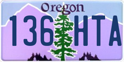 OR license plate 136HTA