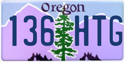 OR license plate 136HTG