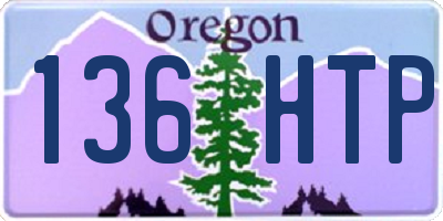 OR license plate 136HTP