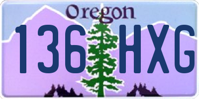 OR license plate 136HXG