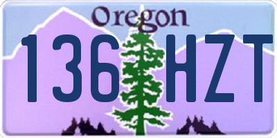 OR license plate 136HZT