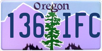 OR license plate 136IFC
