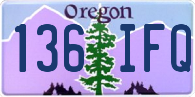 OR license plate 136IFQ
