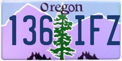 OR license plate 136IFZ