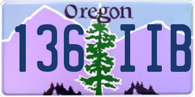 OR license plate 136IIB