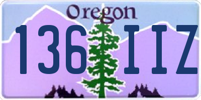 OR license plate 136IIZ